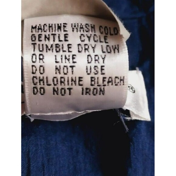 Vintage Slade Jacket Womens Zip+ Drawstring Waist Windbreaker 80- 90's Blue Med - Picture 9 of 10